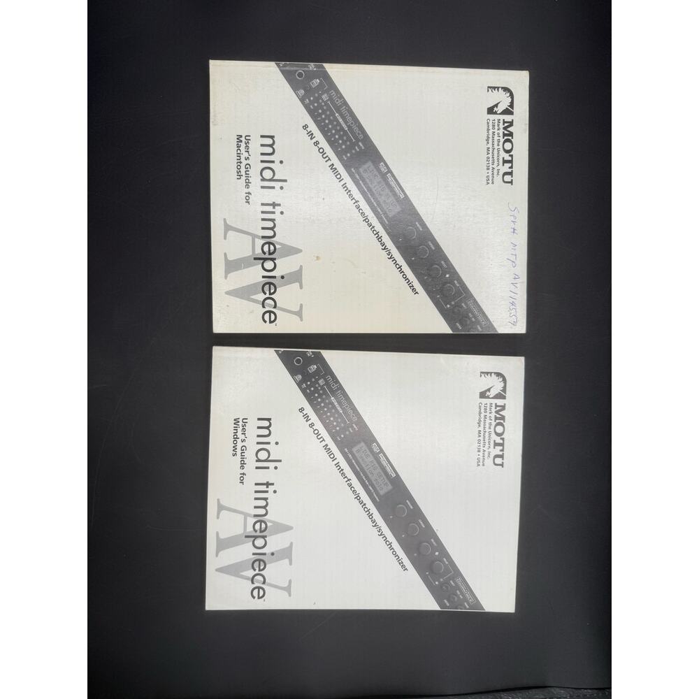 MOTU 8in8 Out MIDI Interface/Synchronizer MIDI Time Piece AV UserGuide